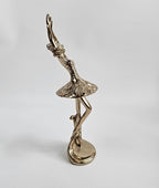 EHAIKA Ballerina Elegance Golden Colour Statue (Big) – Home Office Table Top Lady Ballet Dancer Sculpture Display Decoration Gift