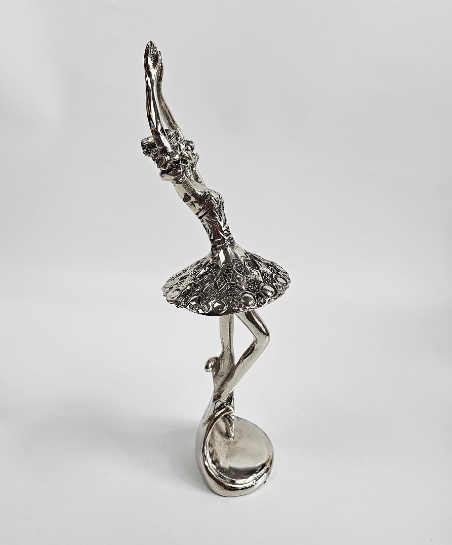 EHAIKA Ballerina Classical Silver Colour Statue (Big) – Home Office Table Top Lady Ballet Dancer Sculpture Display Decoration Gift