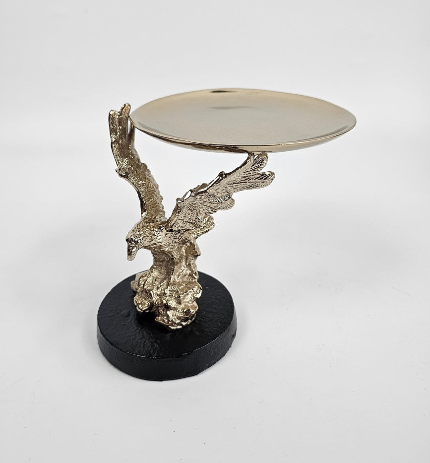 EHAIKA Eagle Bird Aluminium Statue - Cake Or Key Holder Plate – Home Office Table Top Sculpture Display Decoration Gift