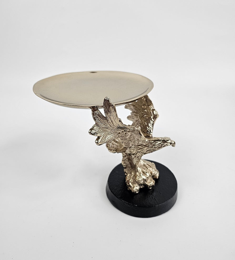 EHAIKA Eagle Bird Aluminium Statue - Cake Or Key Holder Plate – Home Office Table Top Sculpture Display Decoration Gift