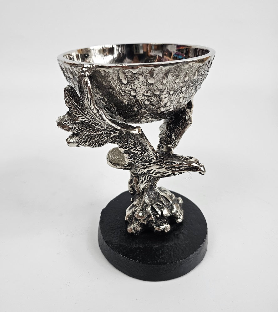 EHAIKA Eagle Bird Aluminium Statue - Key Holder & Accessories Bowl – Home Office Table Top Sculpture Display Decoration Gift