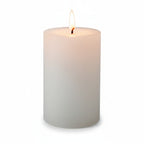 EHAIKA White Unscented Pillar Candle 5 x 7.5 cm – Fragrance Free, Smokeless, Dripless, 19 hours Long Burning