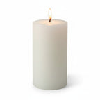 EHAIKA White Unscented Pillar Candle 7.5 x 15 cm – Fragrance Free, Smokeless, Dripless, 100 hours Long Burning