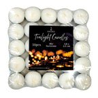 EHAIKA 50pc Tealight Candle 8hrs 4hrs – Long Burning Hours For Safety & Emergency Lighting, Decoration & Ambience, Heating Food/Drinks