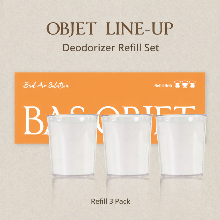 BAS OBJET Air Deodorizer / Reed Diffuser / Odor Eliminator 150G (Solid Type) With Ceramic Container - Made in Korea
