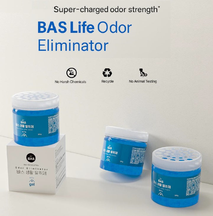 BAS LIFE Household Odor Eliminator  | Deodorizer With Fragrance, 397grams (Gel Type) - Made in Korea