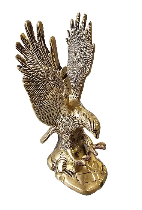 Brass Bronze Eagle Courage Animal Statue Decoration Home Office Restaurant Display