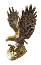 Brass Bronze Eagle Courage Animal Statue Decoration Home Office Restaurant Display