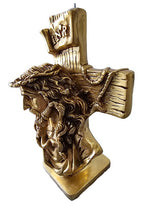 Brass Jesus (5700) Hanging On Cross Ornaments Decoration Home Office Church Display