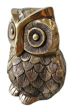 Brass Owl Wisdom Animal Statue Decoration Home Office Restaurant Display