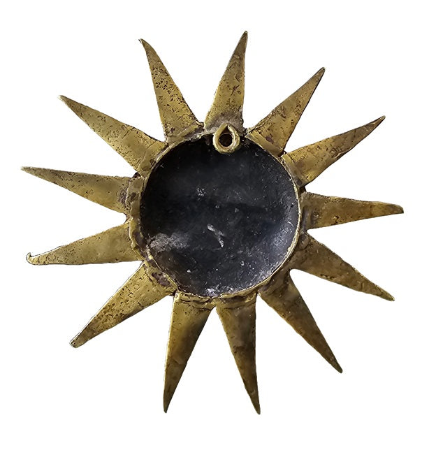 Brass Tribal Sun Face Ornaments Decoration Home Office Restaurant Display