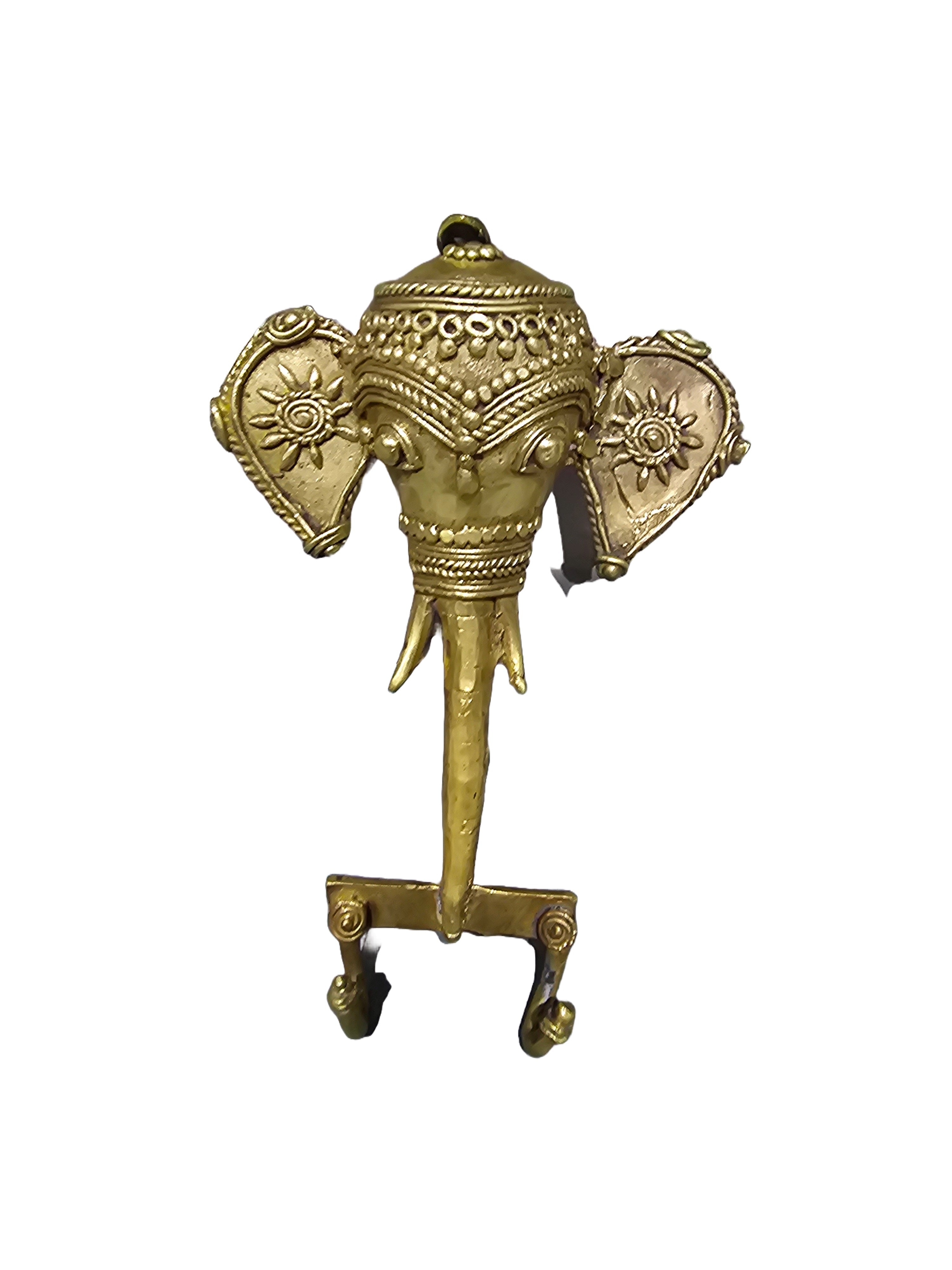 Brass bronze Tribe elephant head design wall mount key hanger decor display decoration