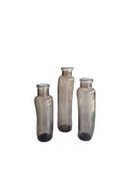 EHAIKA Clear Brown Color Irregular Shape Glass Vase – Modern Livingroom Tabletop Home Décor