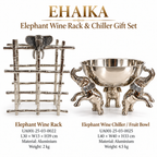 EHAIKA Elephant Wine Rack & Chiller Gift Set (U.P. $491.50)