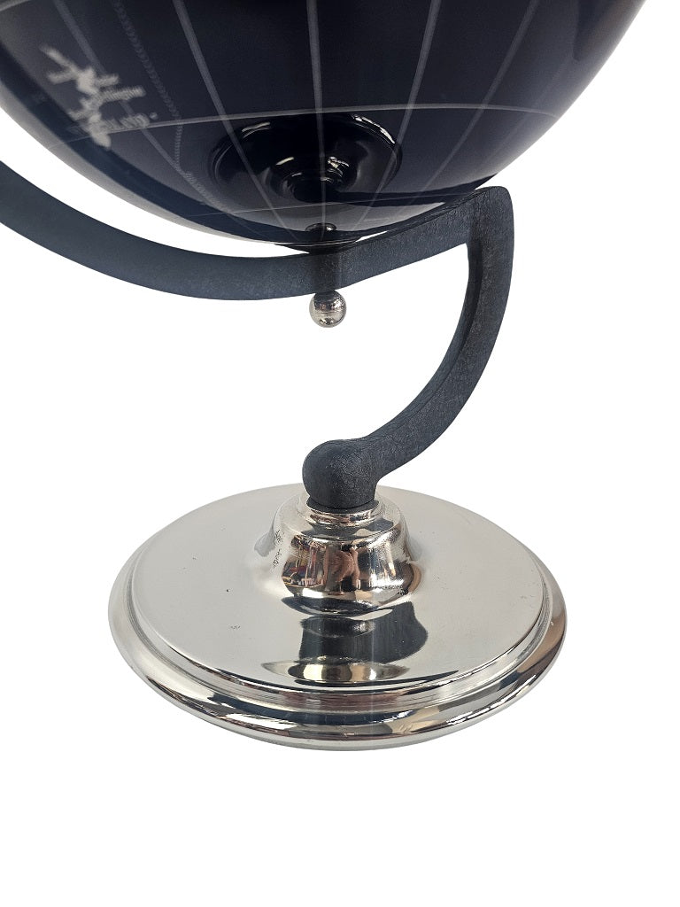 EHAIKA Dark Blue Table Top World Globe, Large Size, Simple & Durable Metal Stand
