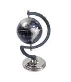 EHAIKA Dark Blue Table Top World Globe, Small Size, Simple & Durable Metal Stand