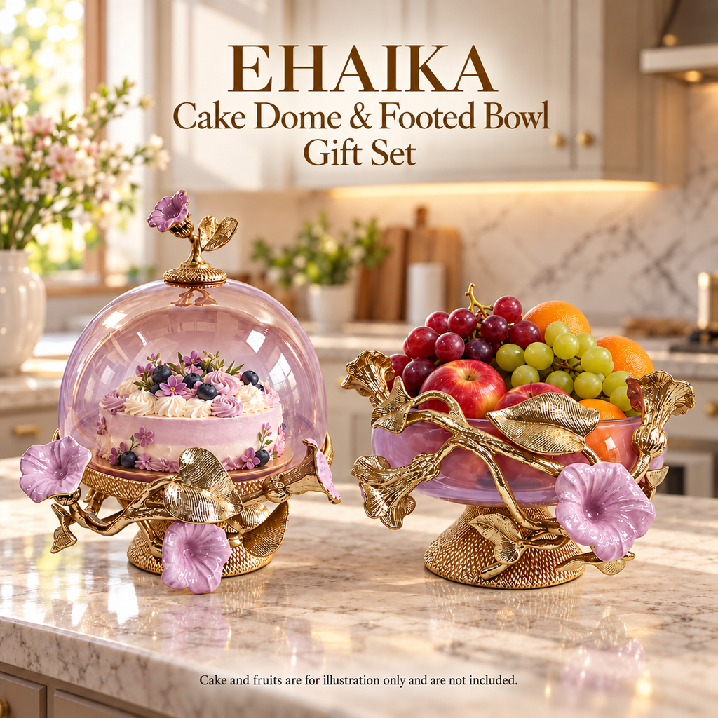 EHAIKA Cake Dome & Footed Bowl Gift Set (U.P. 529.10)