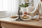 EHAIKA Seahorse 2 Section Nuts / Snack Server Plates - Aluminium Decorative Dinning Tableware