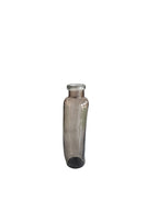 EHAIKA Clear Brown Color Irregular Shape Glass Vase – Modern Livingroom Tabletop Home Décor