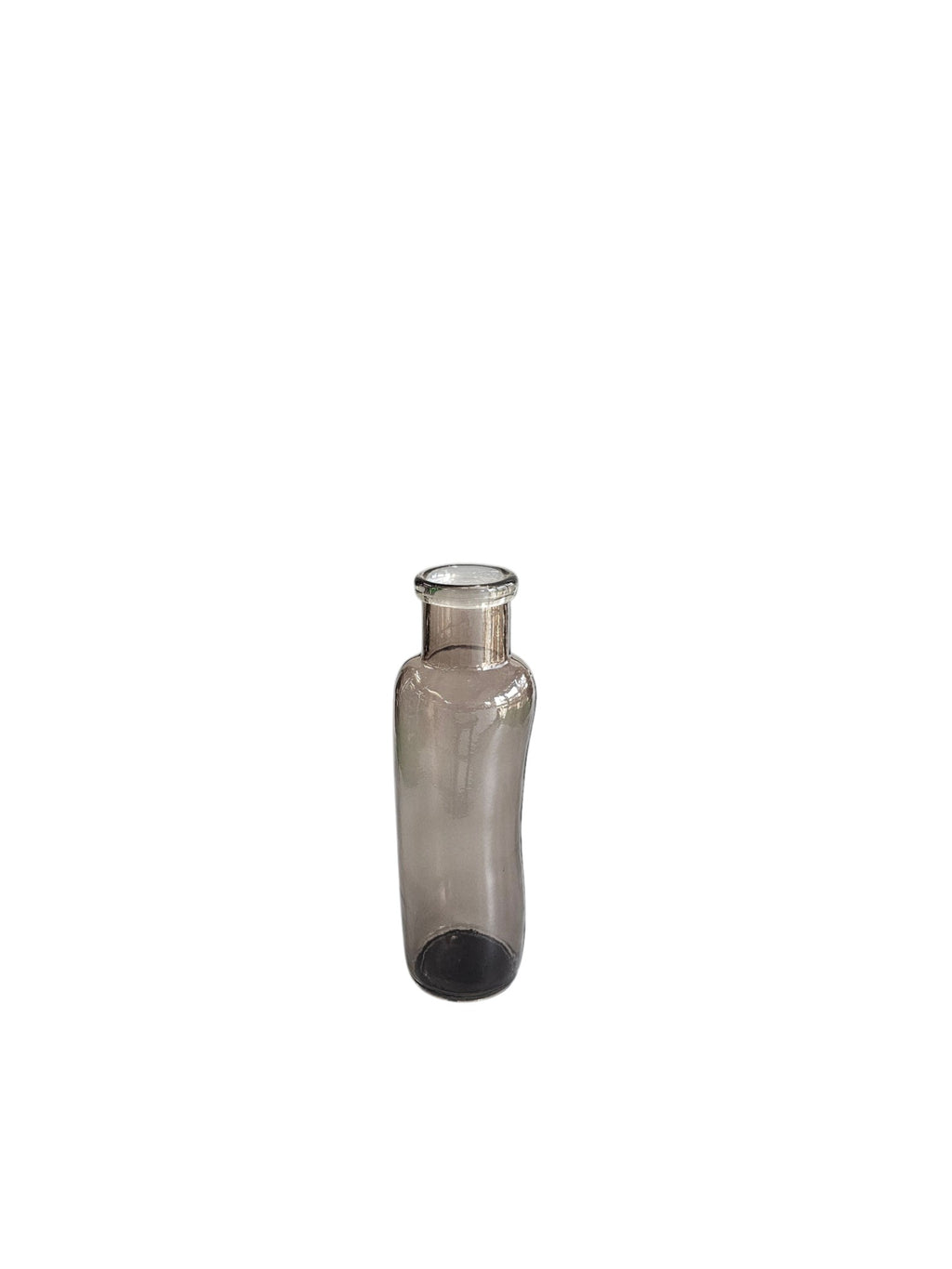 EHAIKA Clear Brown Color Irregular Shape Glass Vase – Modern Livingroom Tabletop Home Décor