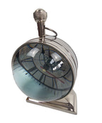 EHAIKA Compass Design Clockface, Metal Case Table Clock, Fish Eye Glass Cover