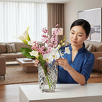 EHAIKA Sea Coral Large Flower Vase / Candle Holder (With Glass Insert) - Aluminium Tabletop Decoration