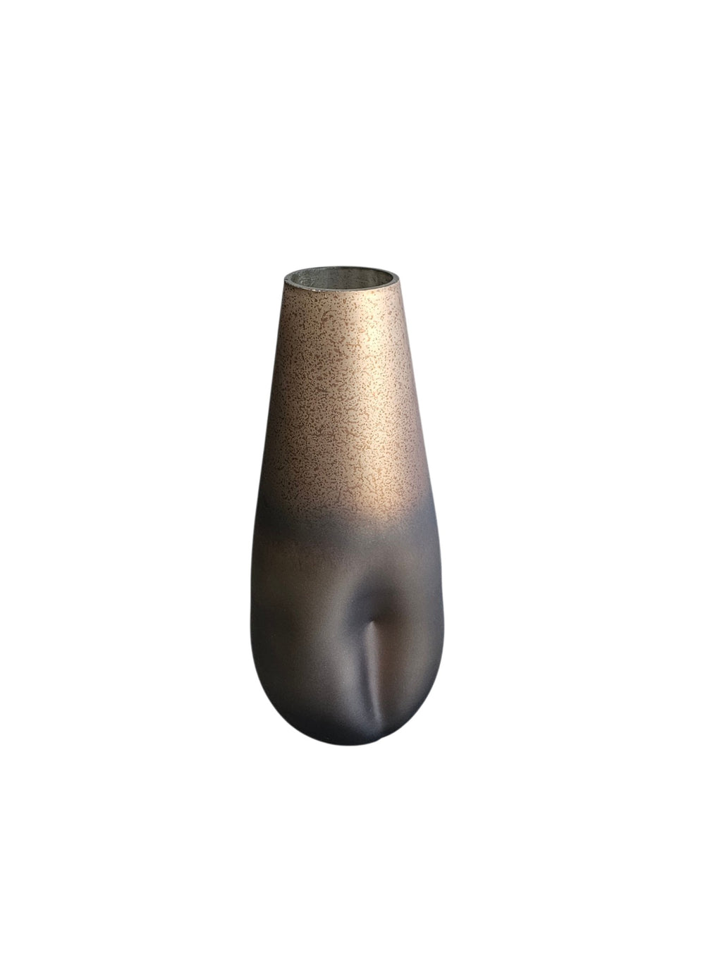 EHAIKA Dual-Tone Brown Glass Vase (Set) Emerald Gleam Furnishing – Dented Designed, Modern Designer Home Décor