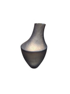 EHAIKA Elegant Coated Brown Glass Vase, Irregular Shaped  – Modern Desktop Home Office Décor
