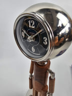 EHAIKA Decorative Table Clock, Wooden Human Figurine Home & Office Timepiece