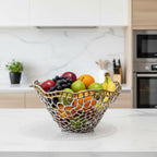 EHAIKA Sea Coral Fruits Basket Bowl (Extra Large) - Aluminium Decorative Dinning Tableware