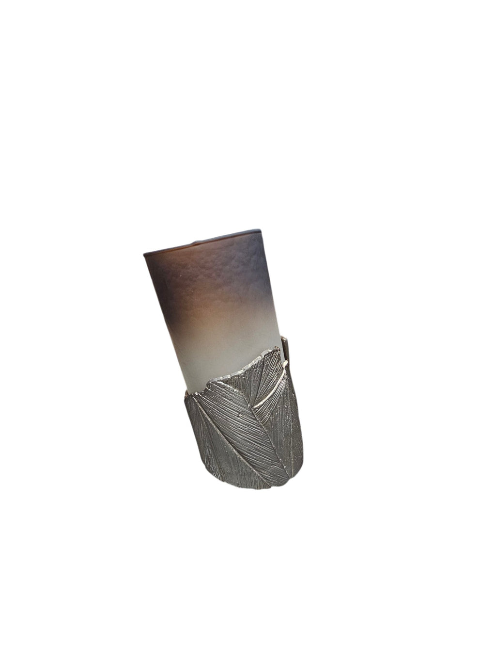 EHAIKA Glass Vase With Slanted Aluminum Base (Set) – Classical Modern Console Top Home Décor