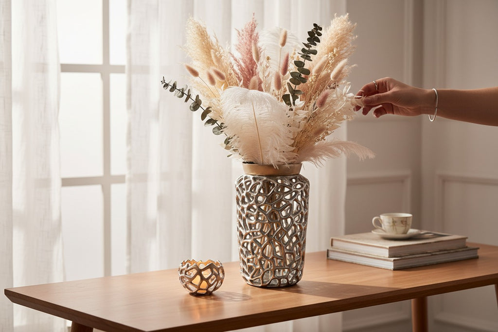 EHAIKA Sea Coral Votive Candle Bowl (Small) - Aluminium Decorative Dinning Tableware