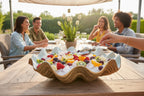 EHAIKA Seashell fruits Bowl / Sashimi Platter Server - Aluminium Decorative Home Dinning Tableware Sea Shell