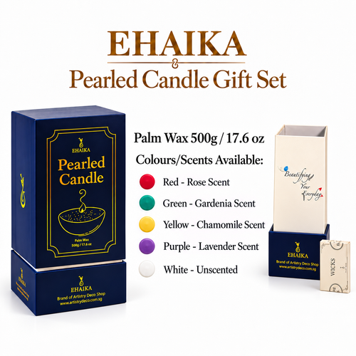 EHAIKA Scented / Unscented Pearled Sand Candle - Gift