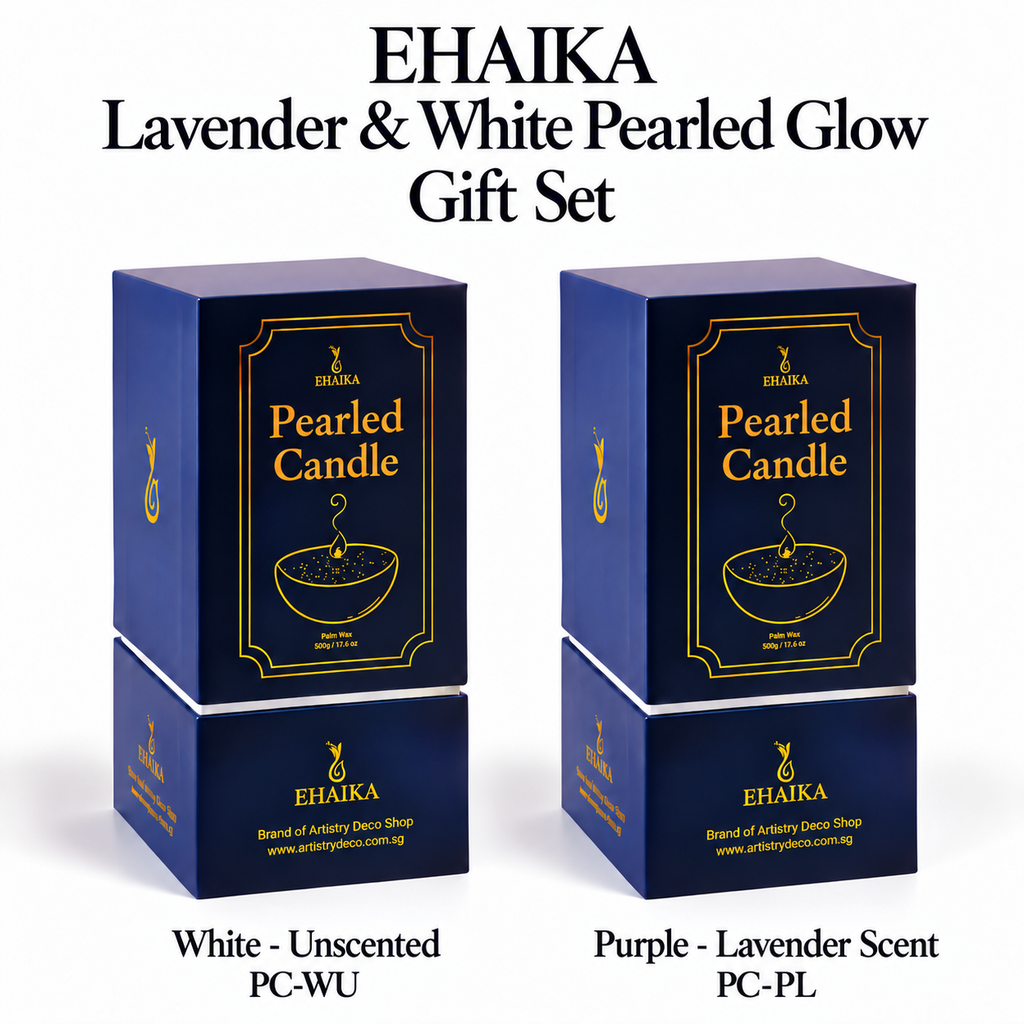 EHAIKA Lavender & White Pearled Glow Gift Set (U.P. 75.30)
