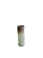 EHAIKA Elegant Dual-Tone Brown Glass Vase, Large Opening  – Modern Tabletop Home Décor