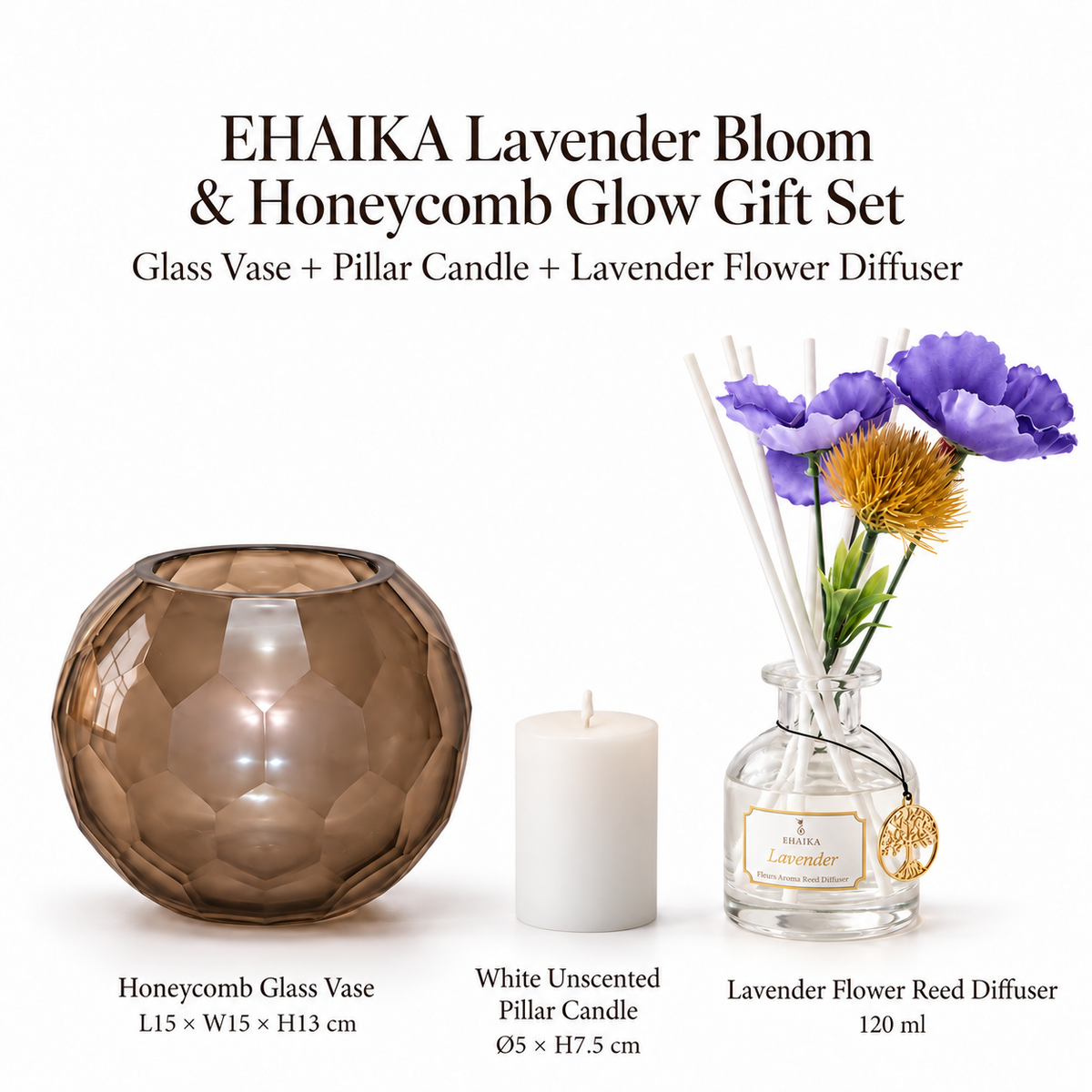 EHAIKA Lavender Bloom & Honeycomb Glow Gift Set (U.P. $55.30)