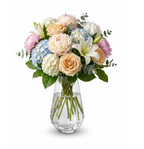 EHAIKA Clear Glass Flower Designer Vase Bowl With Strait Cut Patterned - Diamond Shaped