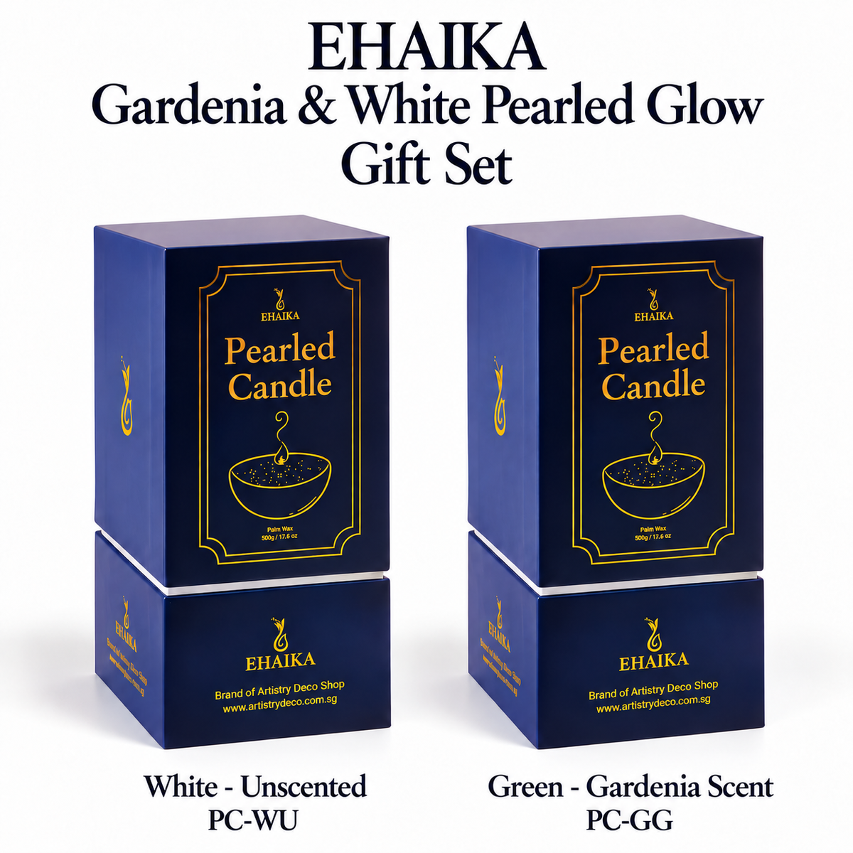 EHAIKA Gardenia & White Pearled Glow Gift Set (U.P. 75.30)