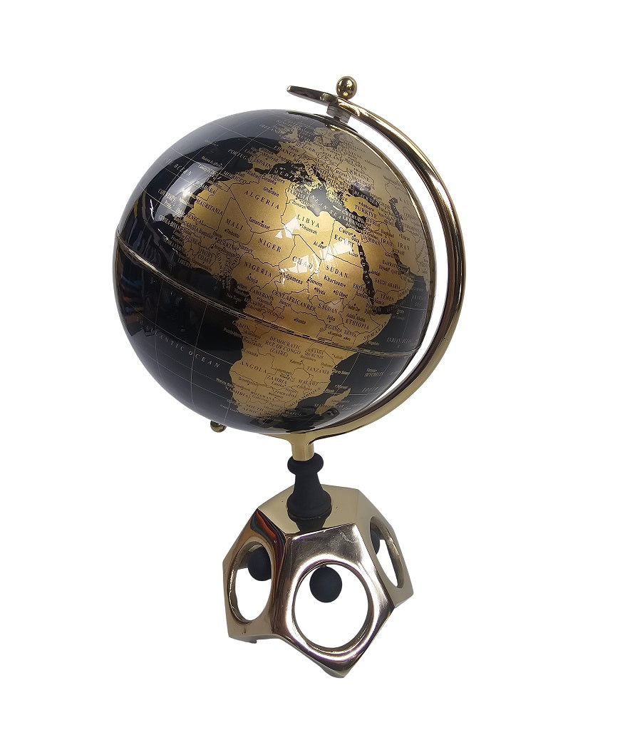 50% off - EHAIKA Classical Golden Stand Table Top World Globe, Durable Metal Decorative Stand