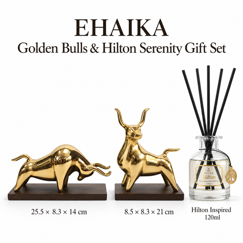 EHAIKA Golden Bulls & Hilton Serenity Gift Set (U.P. 186.50)