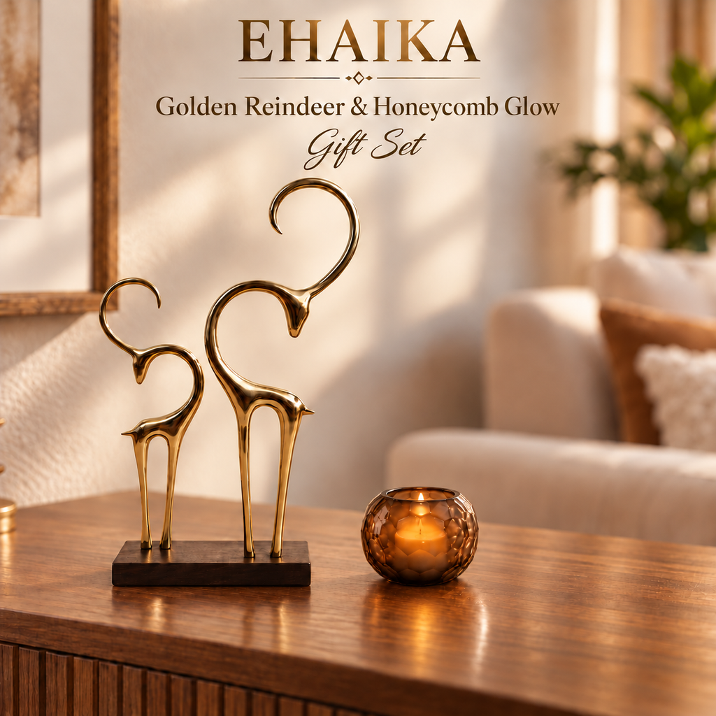 EHAIKA Golden Reindeer & Honeycomb Glow Gift Set (U.P. $263.70)