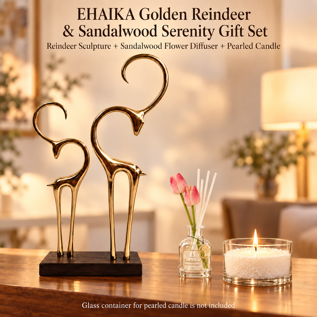 EHAIKA Golden Reindeer & Sandalwood Serenity Gift Set (U.P. $270.50)