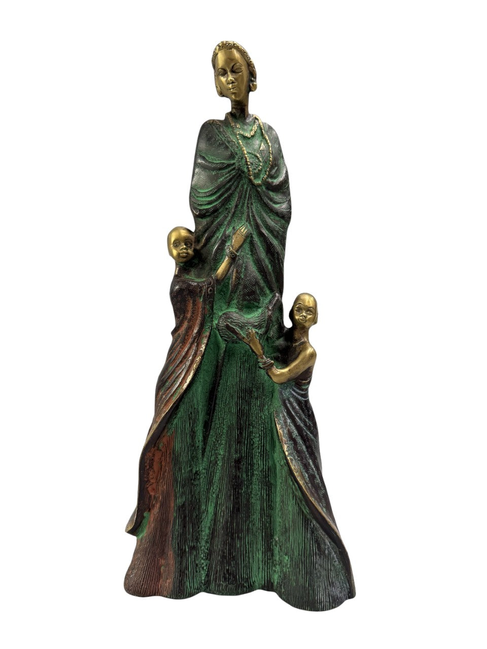 Solid tabletop brass bronze colour motherhood standing design home office restaurant decor decorative mother's day gift