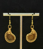 Natural Ammonite Beautiful Lady Earrings, Copper Wire, One-of-a-kind Handmade Masterpiece