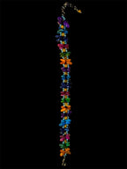 Genuine Natural Crystal Bracelet, Multicolored Shells, One-of-a-kind Handmade Bangle