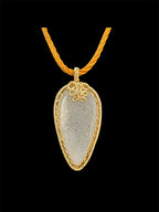 Genuine Natural Raw Crystal Pendant, Beautiful Sparkling, Golden Copper Wire Handmade Artisan Jewelry