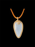 Genuine Natural Raw Crystal Pendant, Beautiful Sparkling, Golden Copper Wire Handmade Artisan Jewelry