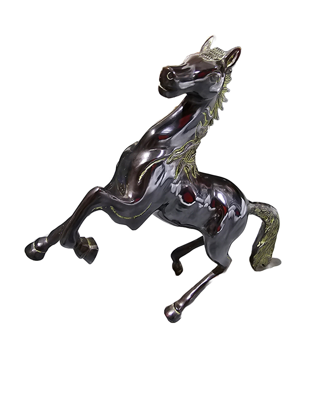 Lucky horse antique design brass bronze tabletop statue for office home display decoration in Singapore
