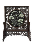 Peony & Chrysanthemum Stone (Mudan Shi 牡丹石, 菊花石) Carving Artifacts - Chinese Oriental Dragon Design, Tabletop Display Ornaments